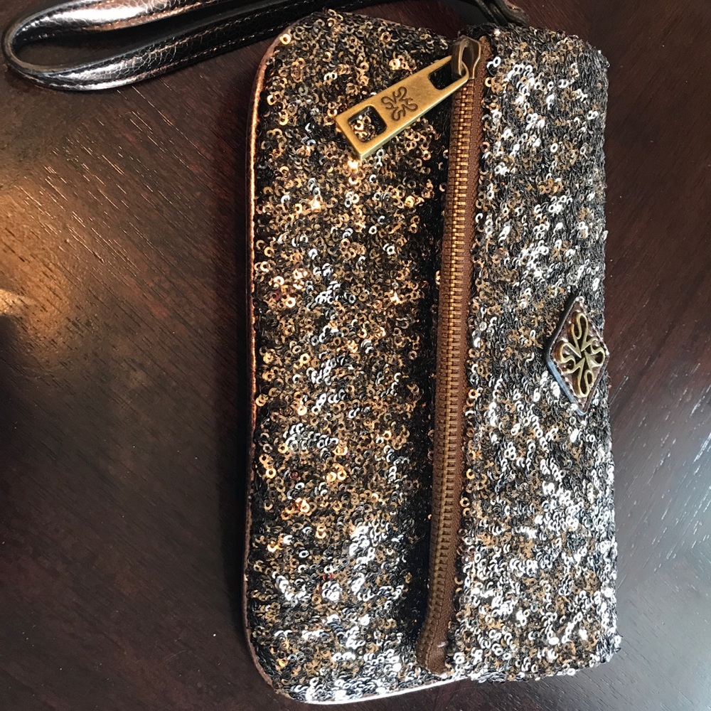 Vera Wang Sequined Clutch Handbag